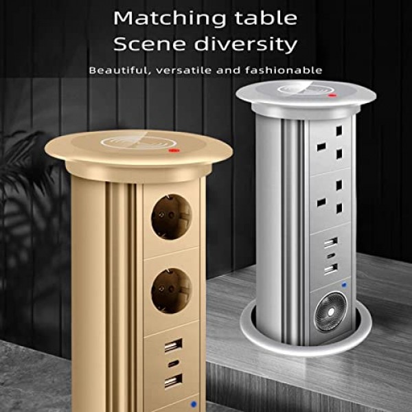 자동 팝업 소켓 범용 표준 플러그 어댑터 USB 블루투스 오디오 리프트 스마트 홈 어플라이언스, threehole + USBsocket