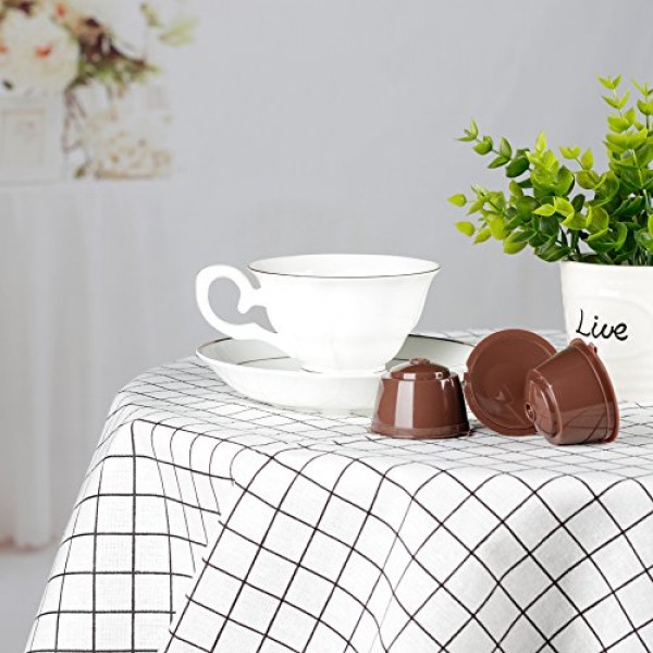 RECAPS 리필 가능 커피 필러 Dolce Gusto Brewers 3 팩 브라운과 호환되는 재사용 가능한 커피 포드 리필