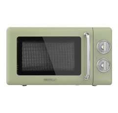 Cecotec Microwave Proclean 3010 Retro Green Mechanical, 20 L, 700 W, 6단계, 최대 30분 타이머, 해동 모드, 녹색 빈티지 디자인, 강철 마감