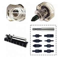 Steinwhale 10in1 좁은 부분을 위한 짧은 스터비 미니 스크루드라이버, 완전 생분해성 셀룰로오스 아세테이트 섬유로 만든 손잡이, 양방향 고경도 S2 강철 비트, 절묘한 EDC 