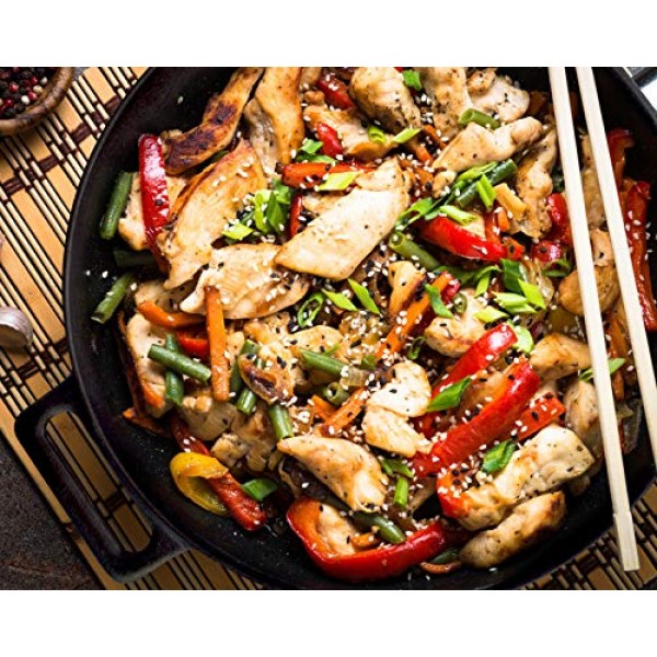 Jim Beam 12'' 미리 양념된 고강도 건설 주철 그릴 웍, 철판 및 볶음 프라이팬