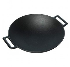 Jim Beam 12'' 미리 양념된 고강도 건설 주철 그릴 웍, 철판 및 볶음 프라이팬