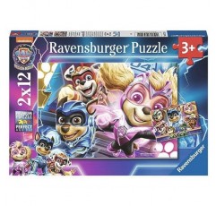 Ravensburger 어린이 퍼즐 05721 Paw Patrol: The Mighty Movie 2 x 12 조각 3세 어린이를 위한 Paw Patrol 퍼즐