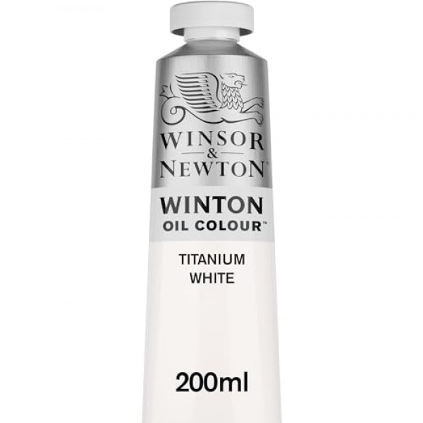 Winsor & Newton Winton 오일 컬러, 200ml(6.75-oz) 튜브, 티타늄 화이트