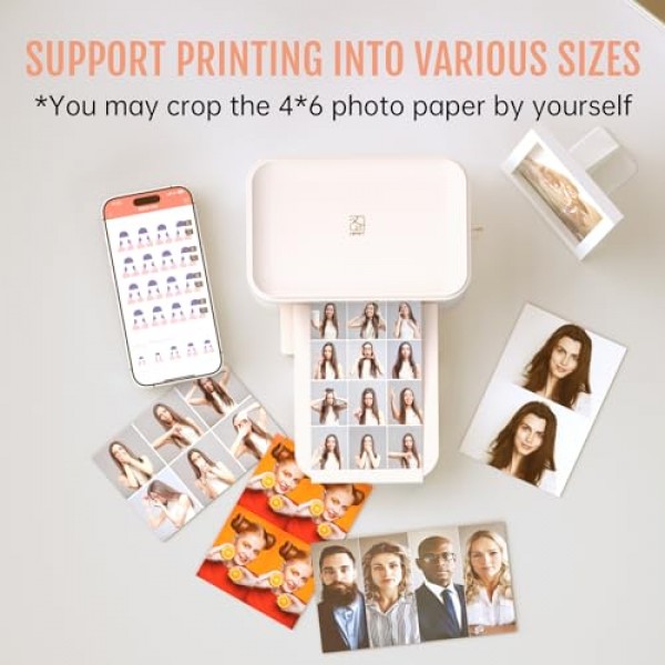 HPRT 포토 프린터 4x6, iPhone, Android, 스마트폰용 Wi-Fi 무선 인스턴트 포토 프린터, 열전사 염료 승화 프린터, AR 비디오 인쇄, 가정용 휴대용 포토 프린터