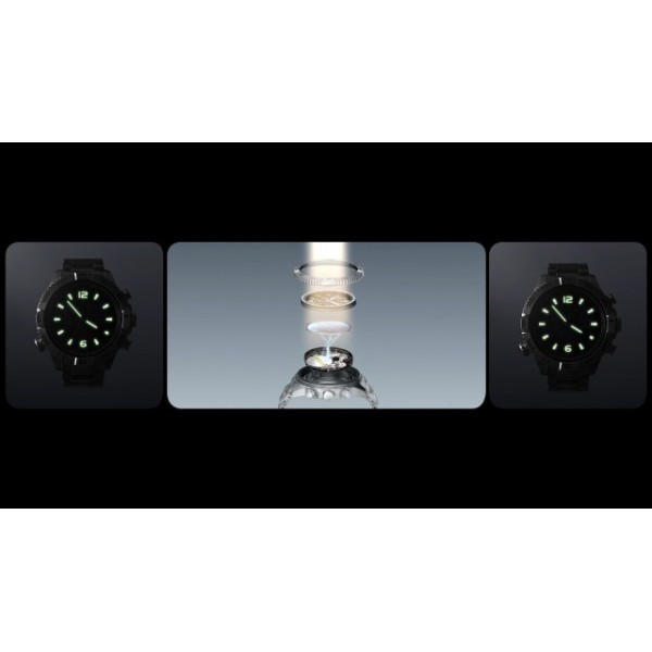 Citizen 여성용 에코드라이브 Axiom 실버 스테인레스 스틸 시계, 블루 자개 다이얼, 28mm (모델: EM0731-54N)