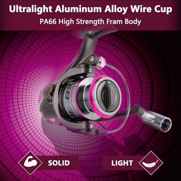 바닷물 낚시 릴, 스피닝 릴 스테인레스 스틸 볼 베어링, 크기 1000은 얼음 낚시에 적합하며 P26.5LB 탄소 섬유 드래그로 매우 부드럽습니다.