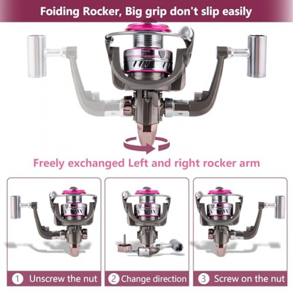 바닷물 낚시 릴, 스피닝 릴 스테인레스 스틸 볼 베어링, 크기 1000은 얼음 낚시에 적합하며 P26.5LB 탄소 섬유 드래그로 매우 부드럽습니다.