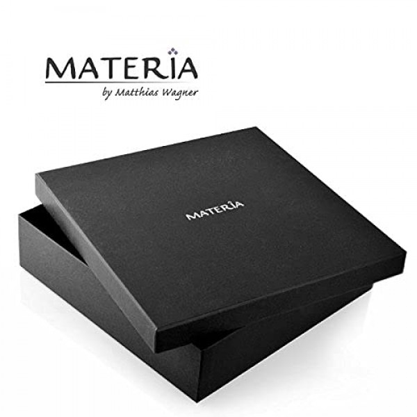 Materia #K35 남성용 목걸이 5 mm 4겹 다이아몬드 코팅 및 로듐 도금 925 실버 45 50 55 60 70 80 cm