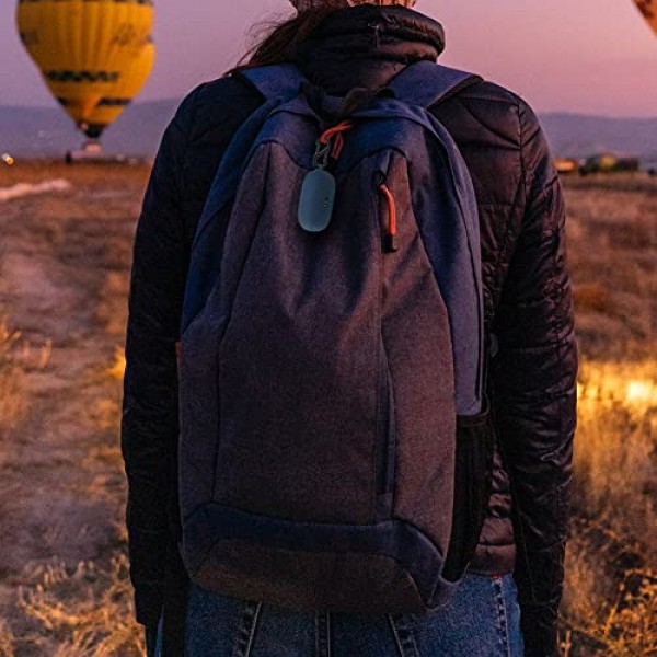 Anker Soundcore Sport X10과 호환되는 Geiomoo 실리콘 케이스, 카라비너가 있는 보호 커버(네이비 블루)