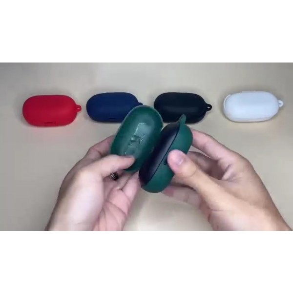 Anker Soundcore Sport X10과 호환되는 Geiomoo 실리콘 케이스, 카라비너가 있는 보호 커버(네이비 블루)