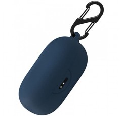 Anker Soundcore Sport X10과 호환되는 Geiomoo 실리콘 케이스, 카라비너가 있는 보호 커버(네이비 블루)