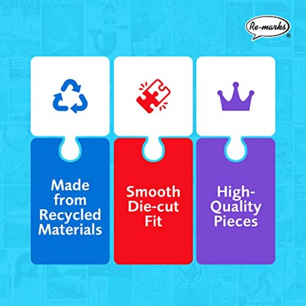 모든 연령대를 위한 Re-marks Travel Atlas 레트로 1000피스 직소 퍼즐