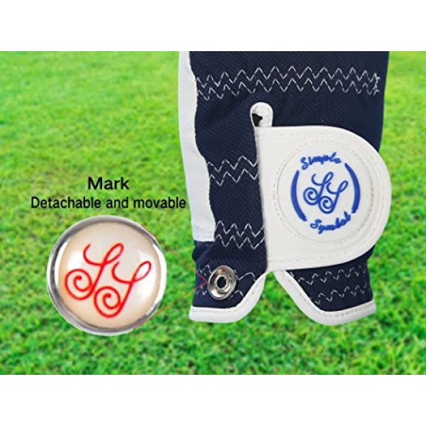 SIMPLE SYMBOL 남성용 RainGrip 골프 장갑 2팩, 덥고 습한 날씨의 편안함,(왼쪽 손 2개 또는 오른쪽 손 2개 또는 1쌍) 흰색/녹색/네이비 블루/회색 중에서 선택할 수 있는 4가지 