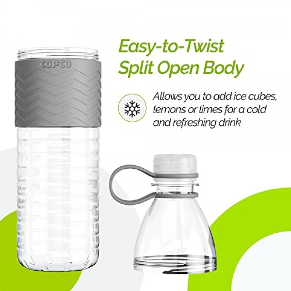 Copco 2510-2297 쿨 그레이 대형 Hydra Chevron 병, 20온스