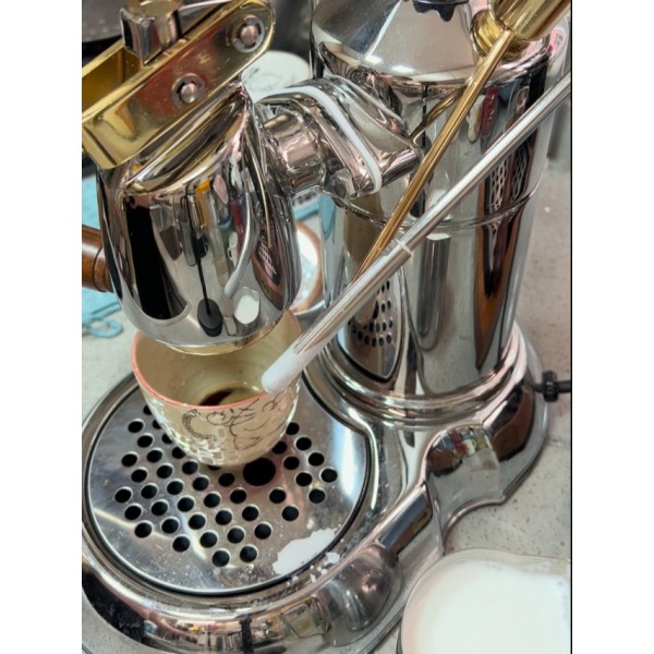 La Povoni Lever Europiccola와 호환되는 확장 스팀 노즐, 전문 스트라디바리 커피 머신, 스테인리스 스틸로 제작된 긴 스팀 팁, 스팀 완드