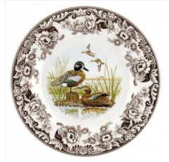 Spode Woodland 디너 플레이트, Blue-Winged Teal | 10.5인치 | 사냥용 오두막, 별장 및 별장 장식 | 고급 토기로 영국에서 제작됨 | 전자레인지 및 식기세척기 사용 가능