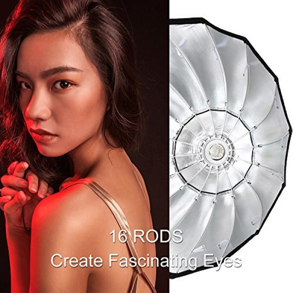 Godox 휴대용 P90L 90CM 깊은 포물선 벌집 그리드 소프트 박스 Bowens 마운트 스튜디오 플래시 반사판 사진 스튜디오 소프트 박스