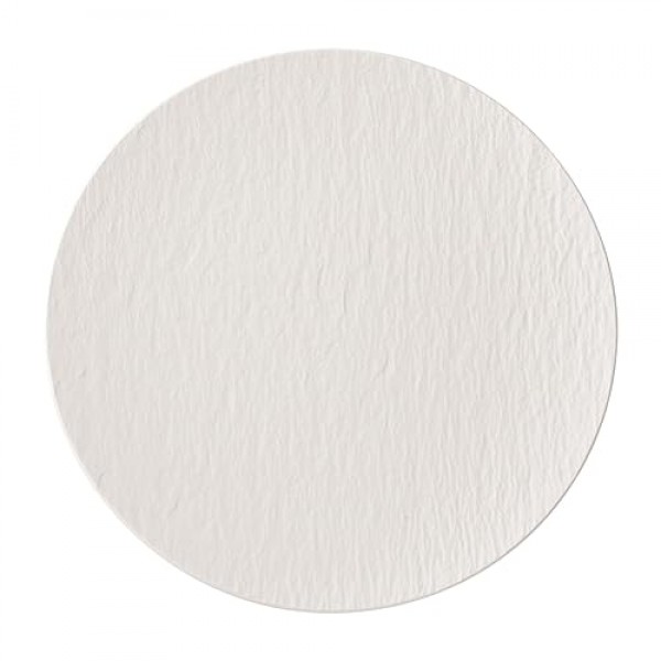 Villeroy & Boch Manufacture Rock Blanc 피자/뷔페 접시, 12.5인치, 화이트
