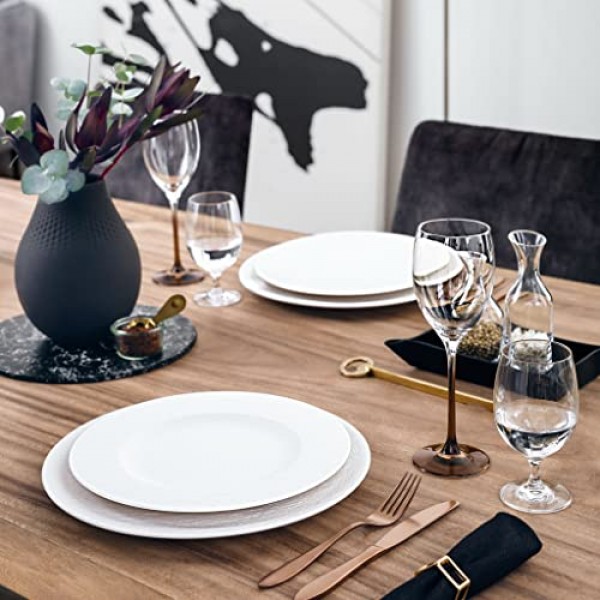 Villeroy & Boch Manufacture Rock Blanc 피자/뷔페 접시, 12.5인치, 화이트