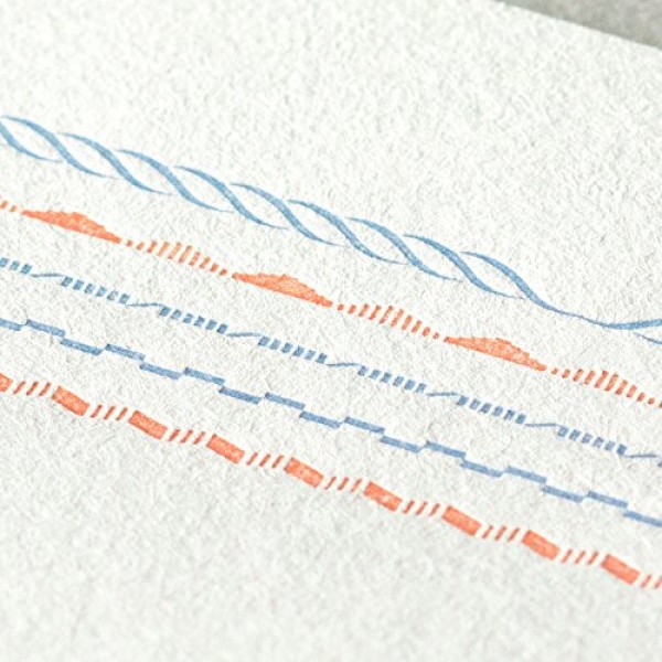 미도리 86463006 문자세트, 타이포그래피, 프레임 패턴, 블루