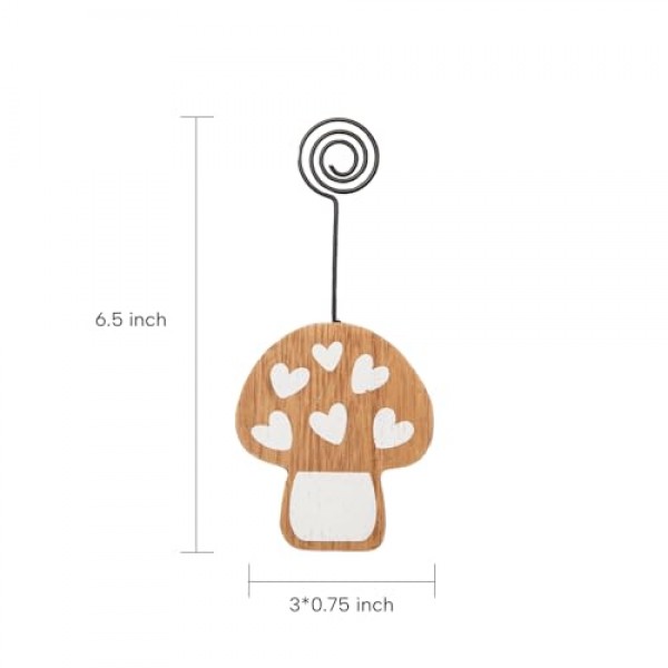 GENMOUS 발렌타인 데이 테이블 번호 홀더 장소 카드 홀더 3 개 세트, 나무 발렌타인 데이 테이블 메모 로그인 스탠드 홀더 결혼식 테이블 장식 파티 호의 선물
