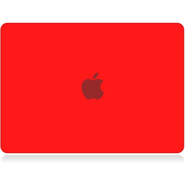 UESWILL MacBook Air와 호환 13.6인치 M2 케이스 2022 모델 A2681 with Liquid Retina Display Touch ID, 무광택 하드 케이스 커버 + 극세사 천, 빨간색 2022 MacBook Air M2 빨간색