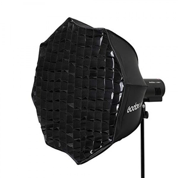 Godox AD-S60S 휴대용 소프트박스, 그리드가 있는 60cm/23.6인치 소프트 박스, AD400 Pro AD300 Pro 스트로브 플래시 및 ML60 ML60Bi ML60II Bi ML30 ML30Bi LED 조명용 Godox 마운트 소프트박