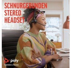 Plantronics - Blackwire 3325 USB-C(Poly) - 마이크 붐 및 케이블이 포함된 투이어 헤드셋(스테레오) - USB-C를 통해 PC/Mac에 연결하거나 3.5mm 잭을 통해 스마트폰/태블릿에 연결 - Tea