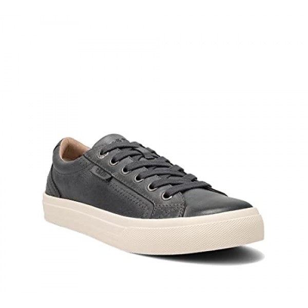 Taos Plim Soul Lux 여성용 스니커즈 - 하루 종일 걷기에 편안함과 지지력을 갖춘 부드러운 프리미엄 가죽 레이스업 스니커즈 스틸 8 (M) 미국