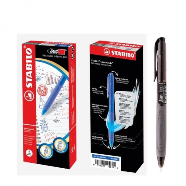 STABILO 시험등급 388 개폐식 볼펜 0.7mm(검은색)