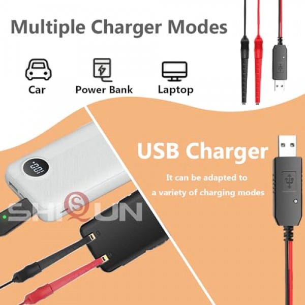 BF-F8HP 양방향 라디오 USB 충전기 워키 토키 배터리 용 범용 3.4V-7.4V 자동 일치 UV-5R UV-82 UV-82HP UV-82RT BF-888S (3.4V-7.4V) 배터리와 호환 가능