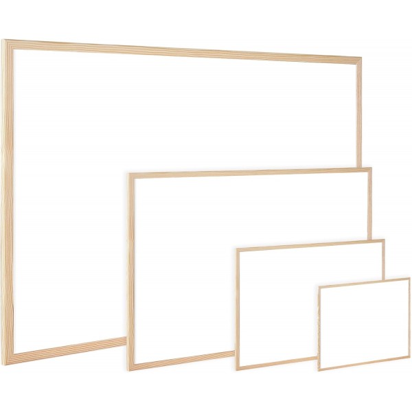 Q Connect Whiteboard mit Holzrahmen, 400 x 300 mm