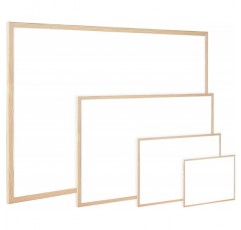 Q Connect Whiteboard mit Holzrahmen, 400 x 300 mm