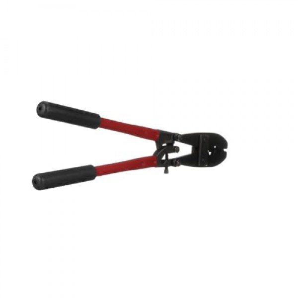 Klein Tools 2006 6 - 4/0 AWG 러그 및 단자용 복합 작업 기능이 있는 대형 압착 도구, 미국산, 조정 가능한 압착 깊이, 높은 활용도 설계