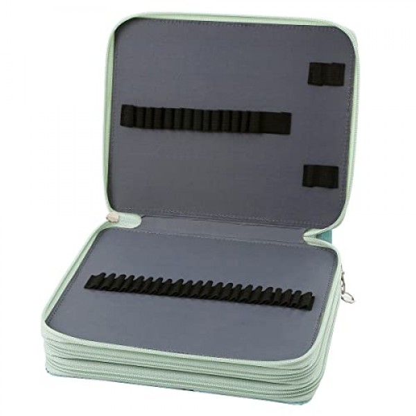 Lbxgap 휴대용 컬러 120 슬롯 연필 케이스 주최자, Prismacolor 수채화 연필, Crayola 컬러 연필, 마르코 연필 용 인쇄 패턴 포함