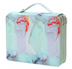 Lbxgap 휴대용 컬러 120 슬롯 연필 케이스 주최자, Prismacolor 수채화 연필, Crayola 컬러 연필, 마르코 연필 용 인쇄 패턴 포함