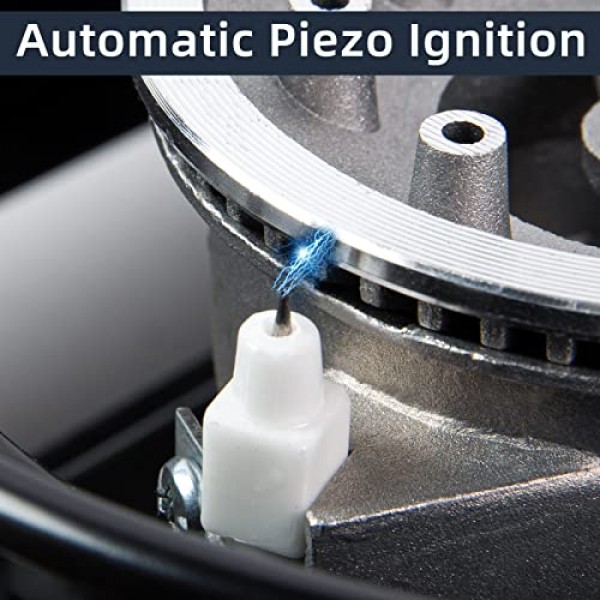 부탄 및 프로판 호환성이 있는 SHINESTAR 이중 연료 스토브, 야외 요리용 휴대용 캠핑 스토브, 프로판 어댑터 호스 및 운반 케이스 포함, 7800 BTU 출력