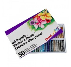 펜텔 오일파스텔 50개/팩-모듬색상