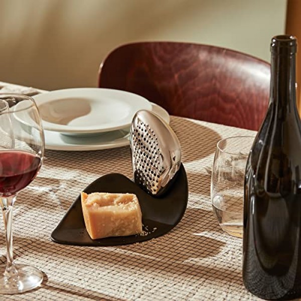 Alessi Forma 치즈 강판, 단일 사이즈, 스틸, 검정, ZH03