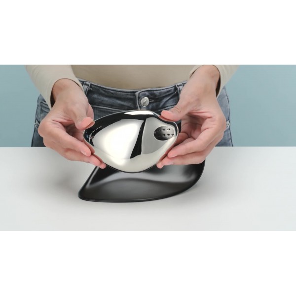 Alessi Forma 치즈 강판, 단일 사이즈, 스틸, 검정, ZH03