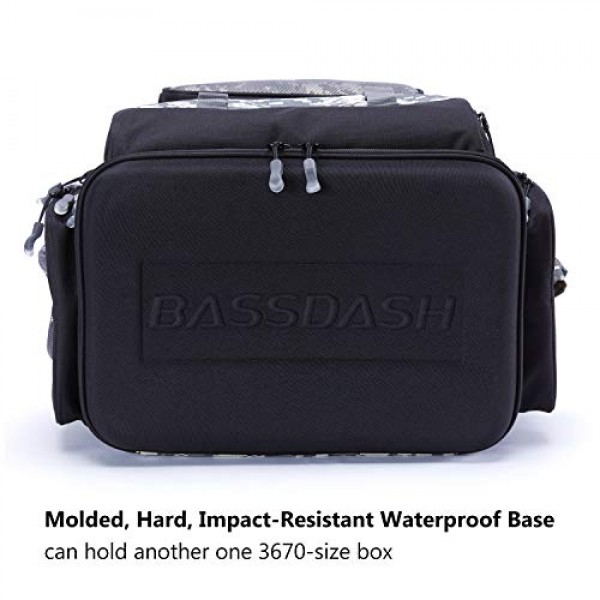 BASSDASH 낚시 태클 배낭 방수 경량 전술 가방 로드 홀더 및 보호 레인 커버가 있는 소프트 태클 상자