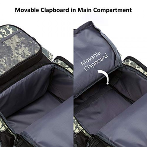 BASSDASH 낚시 태클 배낭 방수 경량 전술 가방 로드 홀더 및 보호 레인 커버가 있는 소프트 태클 상자