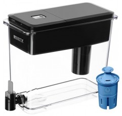 브리타 울트라맥스 엘리트 대형 정수기, BPA 무함유, 연간 1,800개의 플라스틱 물병 교체, 6개월 또는 120갤런 지속, 필터 1개 포함, 주방 액세서리, 대형 - 27컵