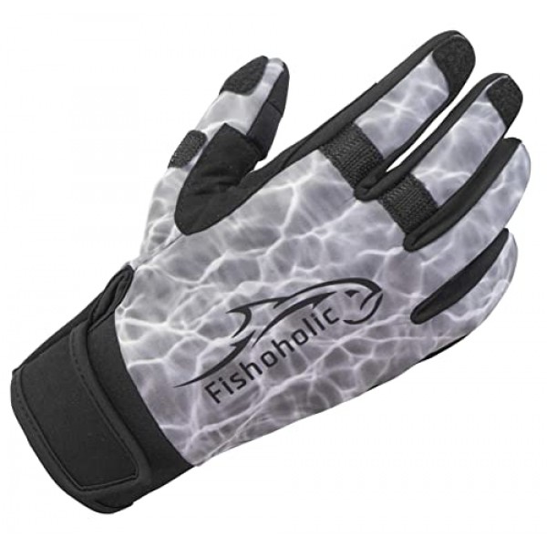 Fishoholic 추운 날씨 낚시 장갑(남성 및 여성용 슈퍼 그립 포함) 겨울 카약 패들링 자전거 하이킹 조정 또는 사진 촬영(R) Fishaholic
