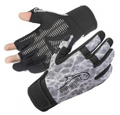 Fishoholic 추운 날씨 낚시 장갑(남성 및 여성용 슈퍼 그립 포함) 겨울 카약 패들링 자전거 하이킹 조정 또는 사진 촬영(R) Fishaholic