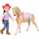 글리터 걸스 62243435759 Jaime & Jumper 36 cm Poseable Equestrian Doll with Horse – Brown Hair & Blue Eyes – Riding Outfit with Cowgirl Hat, Multi-Color