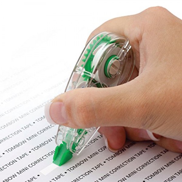 톰보우 68722 MONO 미니 수정 테이프 즉각적인 수정을 위한 사용하기 쉬운 어플리케이터, 투명, 10팩
