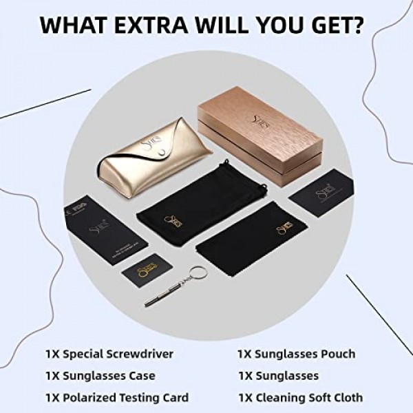 SHES 여성용 편광 선글라스 라운드 레트로 선글라스 디자이너 여성 선글라스 금속 UV400 보호 SH8003