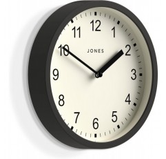 Jones Clocks® The Spin - 소형 시계 - 원형 벽시계 - 주방 시계 - 거실 시계 - 사무용 시계 - 장식용 홈 액세서리 - 모던 벽시계 - 20cm 벽시계(다크 그레이)